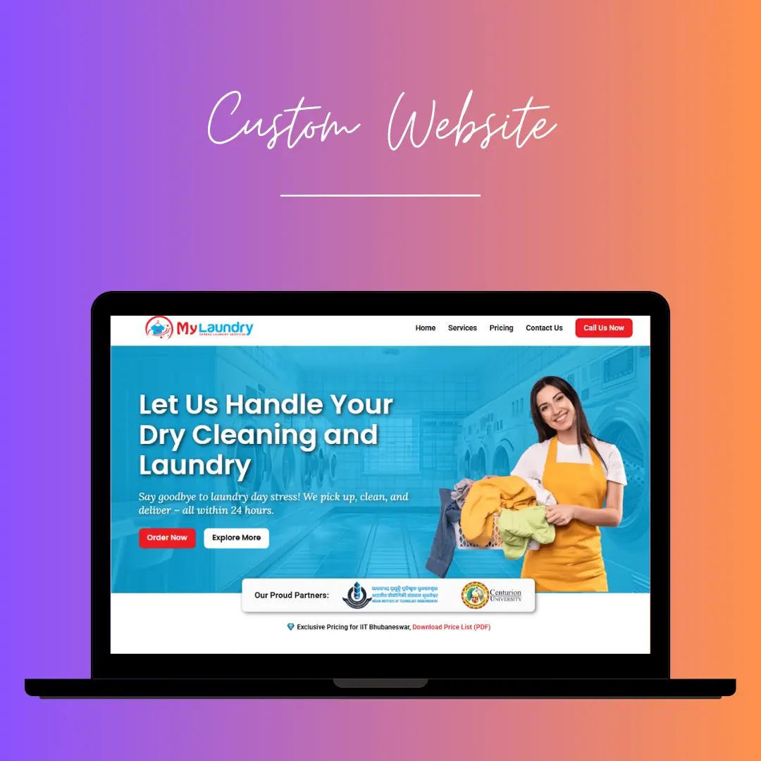 MyLaundry Website Screenshot